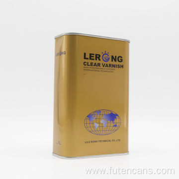 Engine Oil Tin Can with Plastic Lid